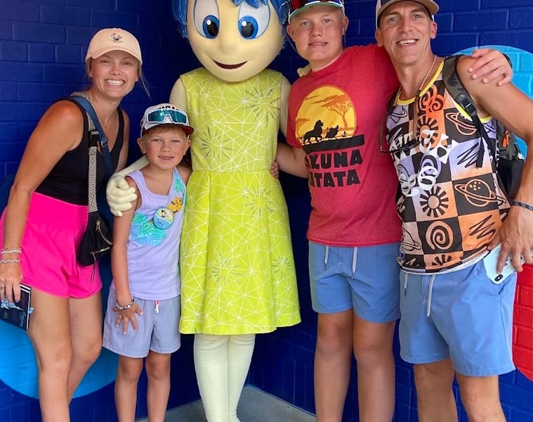 Our family at a theme park